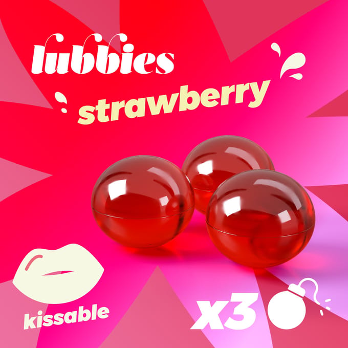 Kissable Oil Massage Ballen  Aardbei