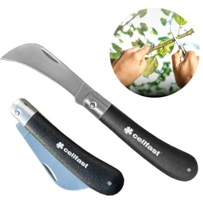 Cellfast Serie - Tuinmes - Roestvrijstalen Lemmet - Inklapbaar - Ergonomische Handgreep