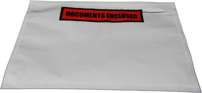 100 stuks - Paklijstenveloppen C6 - 162x 120 mm - documents enclosed
