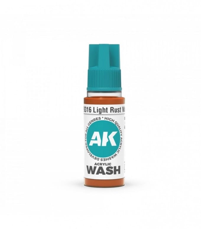 AK 3rd Gen Acrylics: Light Rust Wash (18ml)