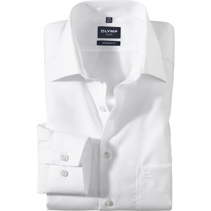 OLYMP Luxor Overhemd, Modern Fit, New Kent, Wit