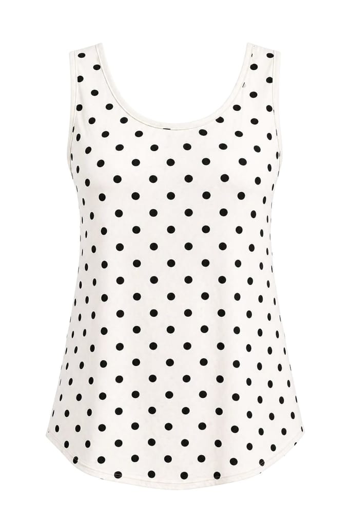 Casual U-Hals Katoenmix Tanktop