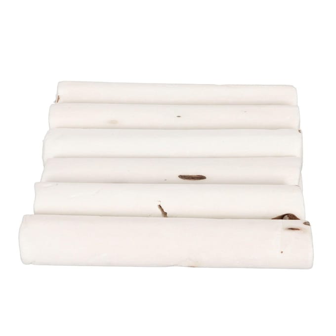 Vogel Knaagstokken Lichtgewicht Schorsloze Houten Voet Speeltje Papegaai Versnipper Stok voor Parkiet white