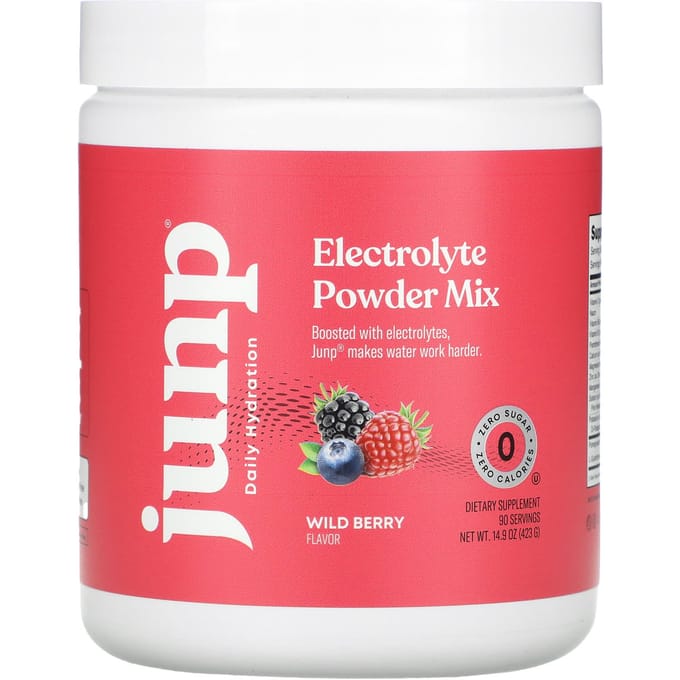 JUNP Hydratation, Mélange de Poudre d'Électrolytes, Fruits des Bois, 14,9 oz (423 g)