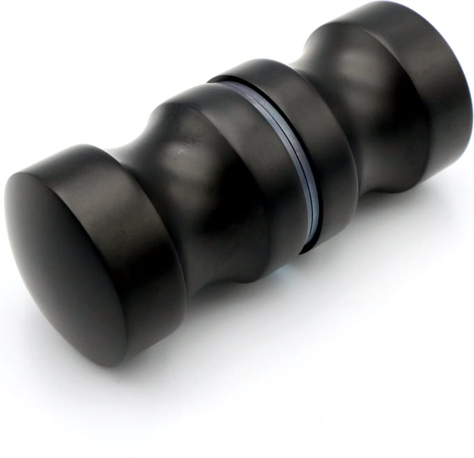 Douchedeurknop 703 rond 30mm - Zwart