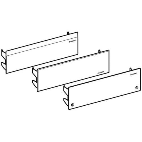 Geberit cover for shower element, in brushed stainless steel, screwed 242992FW1