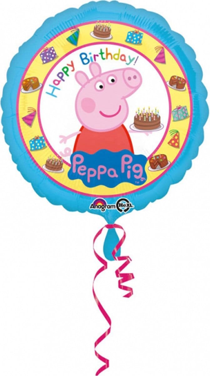 AMSCAN - Peppa Pig - Happy birthday ballon - 1 stuks - leeg