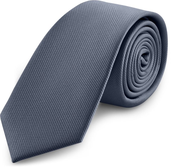 Grafietgrijze Grosgrain Stropdas van 8 cm
