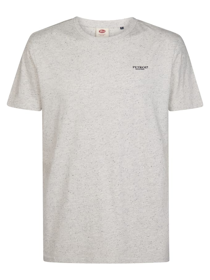 Petrol Industries - Heren Gemêleerd jersey T-shirt irving - Wit - Maat M