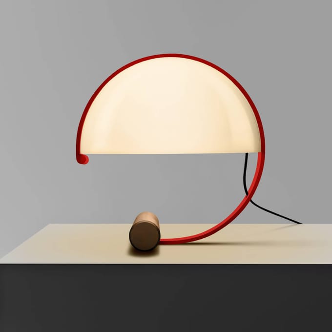 Stilnovo Meta LED tafellamp incl. E27-LED rood