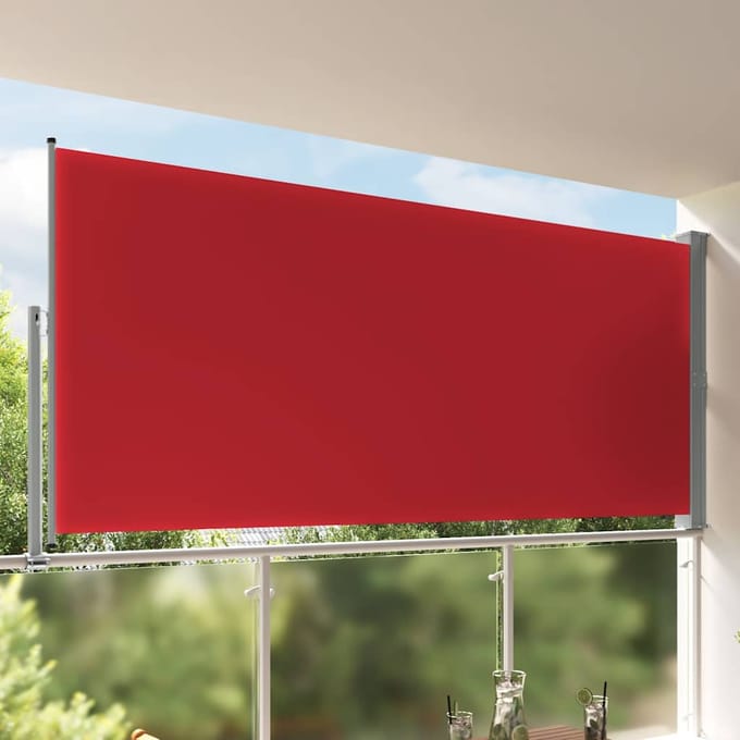vidaXL - Tuinscherm - uittrekbaar - 160x300 - cm - rood