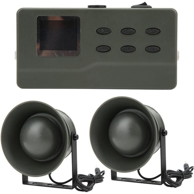 CP390 Dubbele 35W Buitenluidspreker Elektrische Vogelgeluidspeler MP3 Spraakluidspreker met Timing black
