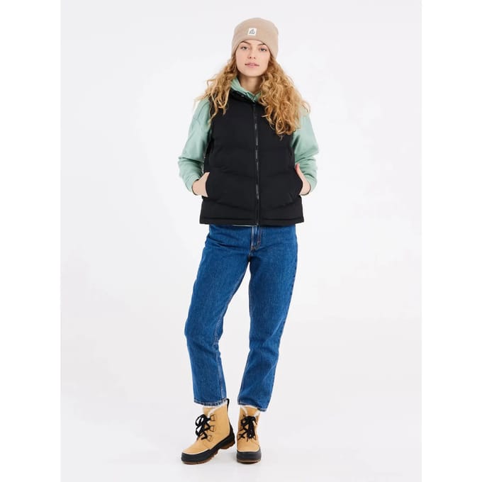 Protest PRTRhone – Bodywarmer Dames – Waterafstotende afwerking – Ritssluiting – Zwart