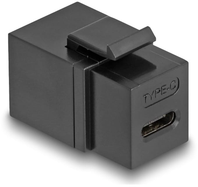 USB-C Keystone module | USB2.0 | zwart