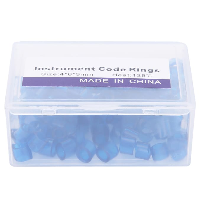 100 stuks Tandheelkundige Code Ringen Orthodontische Siliconen Tandheelkundige Kleurcode Ringen Accessoire BenodigdhedenBlauw blauw