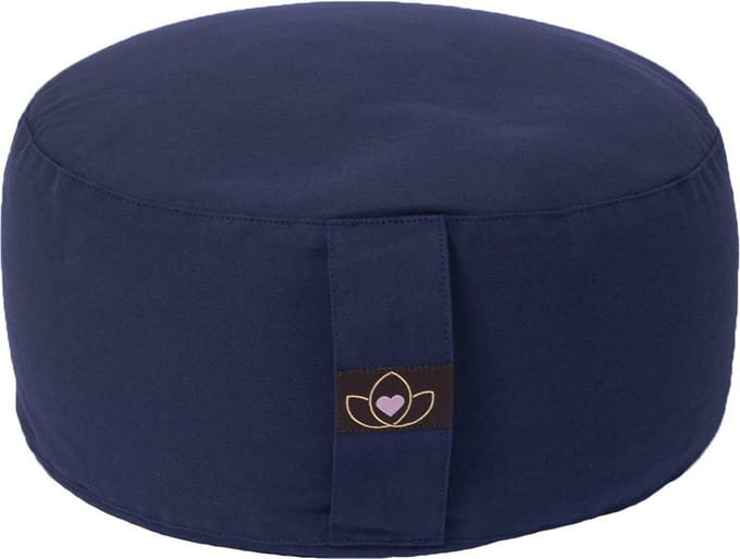 Meditatiekussen eco indigo rond - Lotus | Yoga kussen