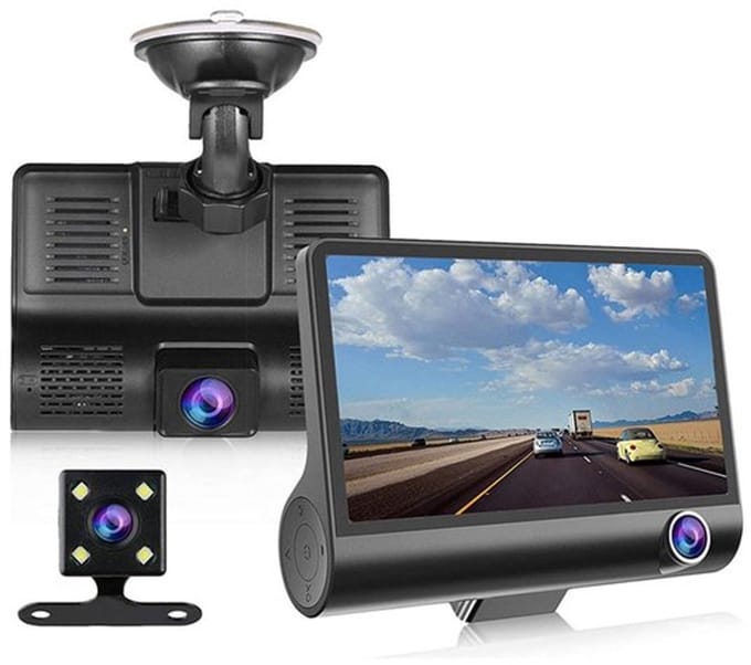Allecto Dash Cam 1080P Groothoek 4 Inch Nachtzicht Bewegingsdetectie