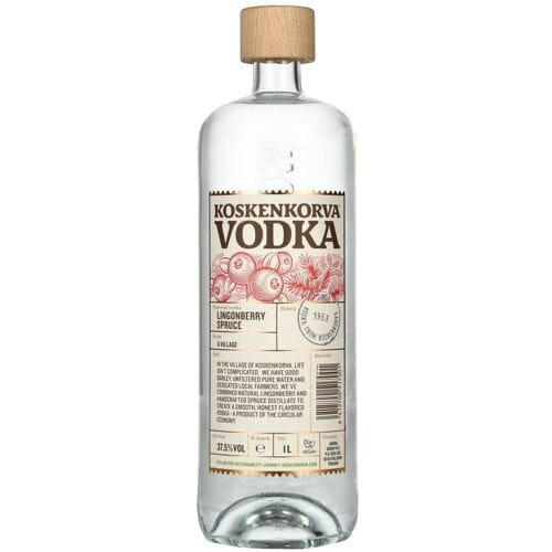 Koskenkorva Vodka LINGONBERRY SPRUCE Flavoured 37,5% Vol. 1l