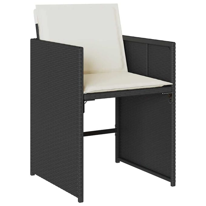 vidaXL - 13-delige - Tuinset - met - kussens - poly - rattan - zwart