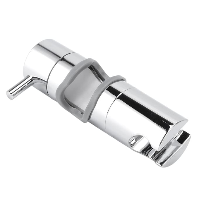 Support de Pommeau de Douche ABS Chromé Réglable Antidérapant Support de Barre Coulissante de Douche pour Salle de Bain white