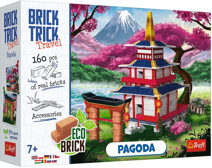 Brick Trick bouwset pagode - educatief speelgoed - reizen.