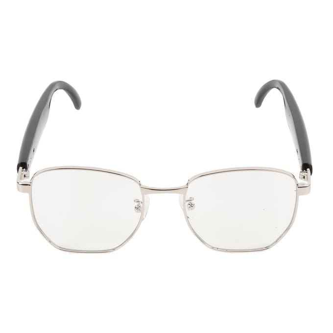 Lunettes Intelligentes IA Multifonctionnelles Unisexe Bluetooth 5.4 Lunettes de Traduction Support pour GPT pour DeepSeek argenté