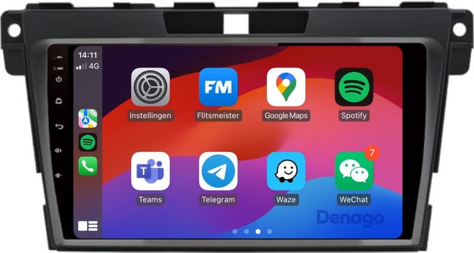 CarPlay autoradio geschikt voor Mazda CX-7 (2006–2012) | Android 13 | Draadloos Apple CarPlay & Android Auto | 2GB + 32GB | QuadCore processor | Denago DNG-A49 | 2025 model | 2006 2007 2008 2009 2010 2011 2012 | Bluetooth & Wifi