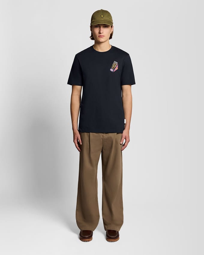 Lyle & Scott - Heren t-shirt - Maat S - Mannen - MARINE -