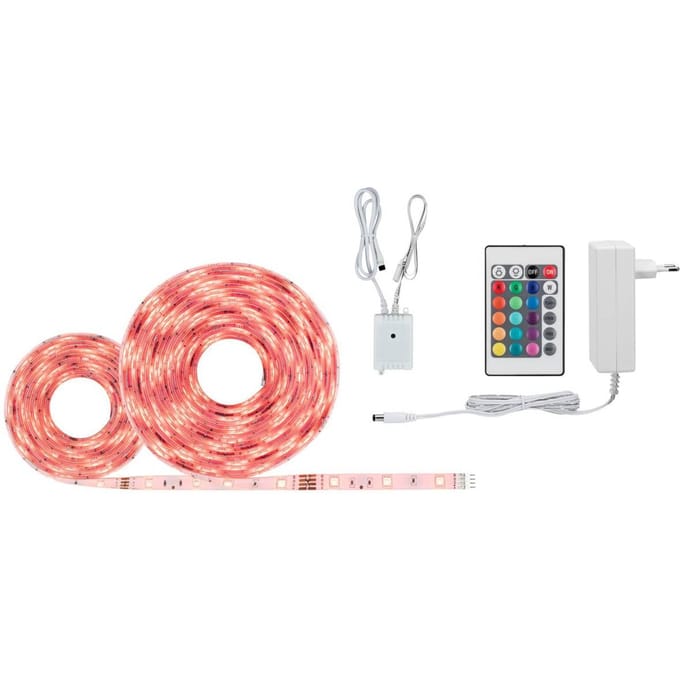 Paulmann SimPLED LED Strip 7,5 Meter RGB - Plug & Play Set - 26W - 12V - Wit - Metaal/Kunststof