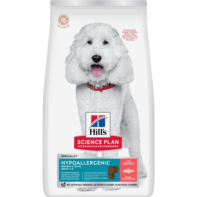 14 kg Adult Hypoallergenic Medium met Zalm Hill's Science Plan Hondenvoer