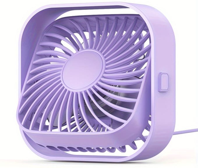 Nivard Ventilator Staand - Ventilatoren - Tafelventilator - Statief - Extra Verkoelend - Aircooler - Cooling Fan - Cooler - Paars