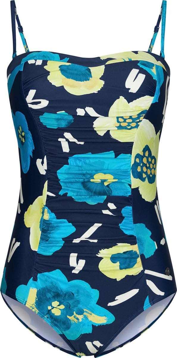 Dames Badpak Pastunette - Bloom - Corrigerend - Blauw - Maat 38