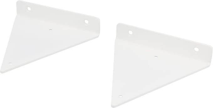 Marcellis - 2x Industriële plankdrager - Voor plank 15 tot 20cm + schroefset - mat wit - staal-T6