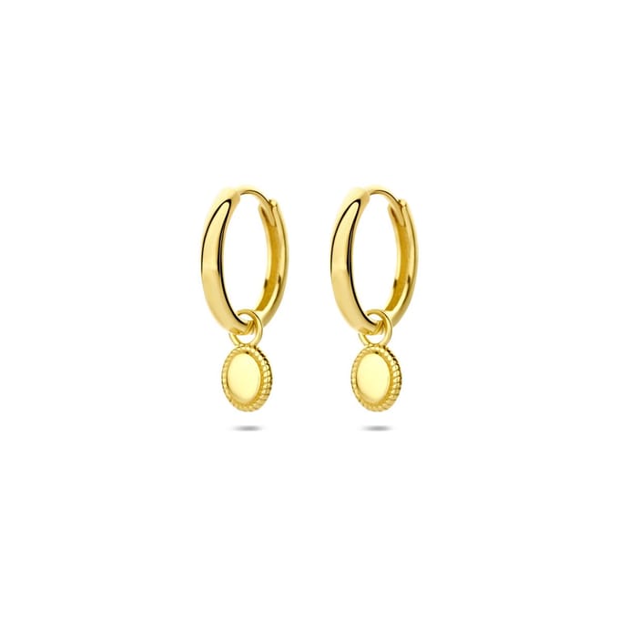 Lev Sieraden - 14k Geelgouden klapoorringen 18.5 mm - 14k goud