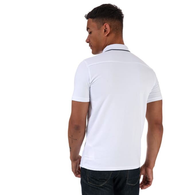 Armani Exchange poloshirt met opvallende contrasterende boord, wit
