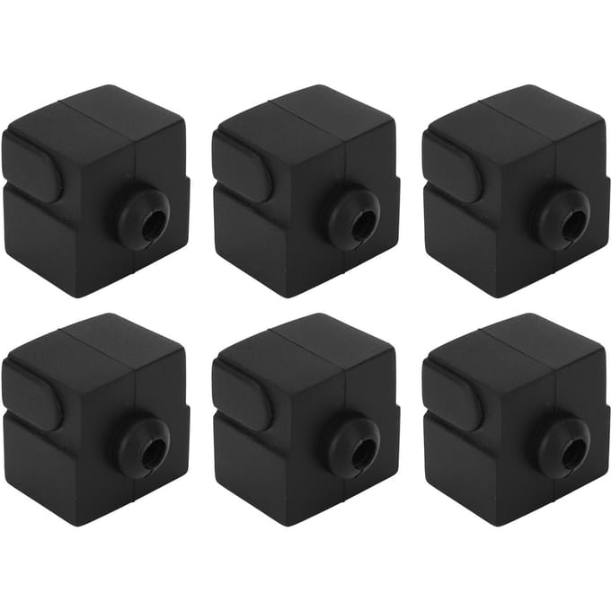 6 STUKS Hotend Siliconen Sleeves 280 graden Celsius Temperatuurbestendigheid 3D Printer Extruder Siliconen Hoes Sokken black