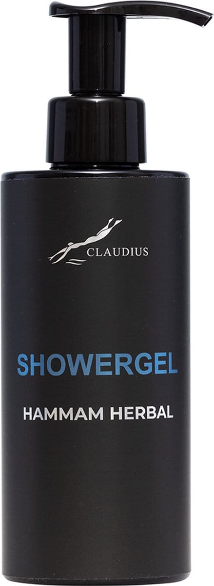 Showergel Hammam Herbal 300 ml - met pomp - zwarte fles - Douchegel