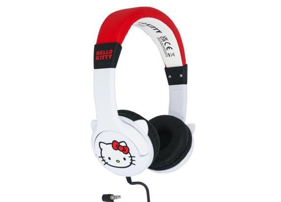 Hello Kitty - kinderkoptelefoon met volumebegrenzing - verstelbaar - comfortabel (rood/wit)