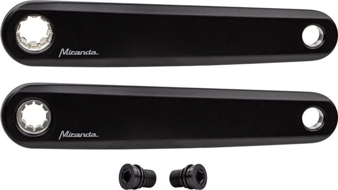 Miranda crankset Delta ISIS 170mm E-Bike Alm Mat zwart Set a 2 Stuks