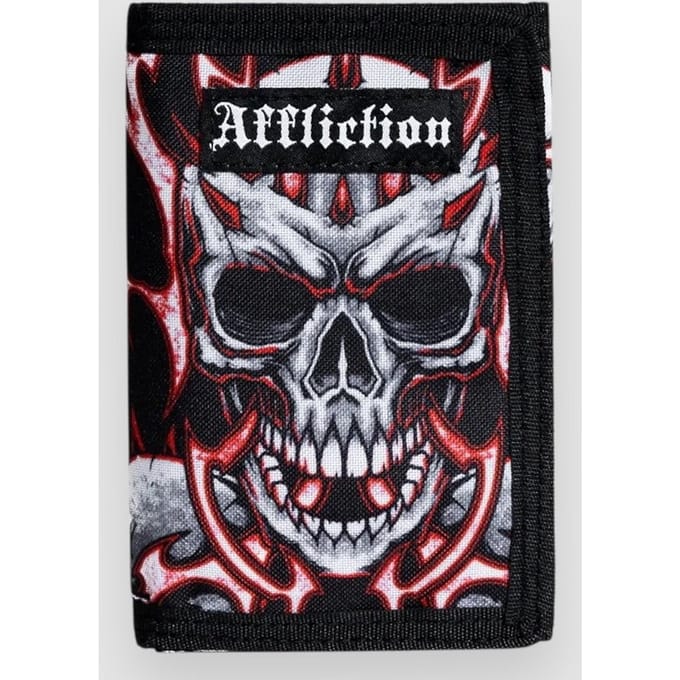 Affliction Double Death Portemonnee zwart