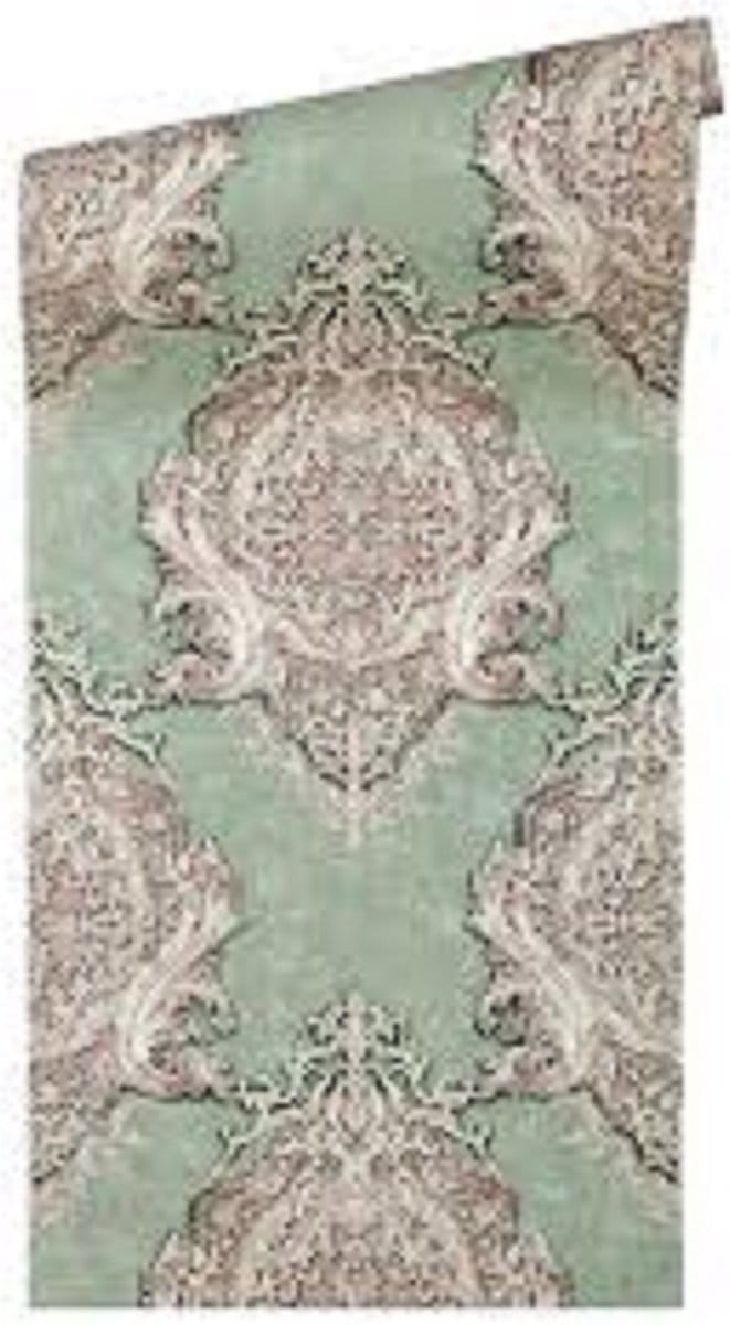 GROEN ORNAMENTEN KLASSIEK BEHANG AS CREATION 34372-5