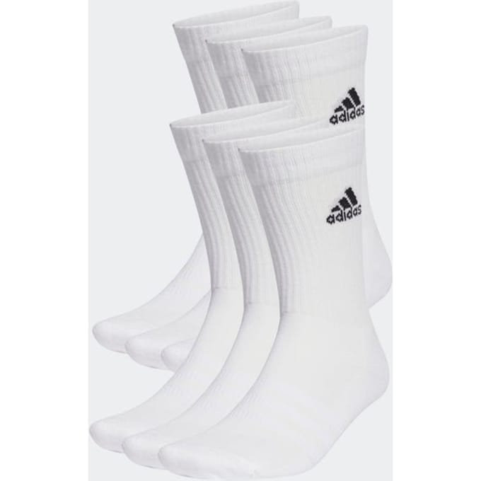 Adidas Crew 6 Pack Sokken Unisex - Wit - Maat 43-45