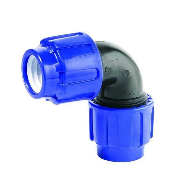 Raccord 90° - CEPEX - 25 x 25 mm - PP/PE - Compression bicône étanche - Résistant UV/produits chimiques