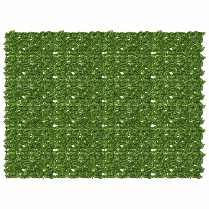 vidaXL - Balkonscherm - met - bladeren - Groen - en - Geel - 200 - x - 150 - cm