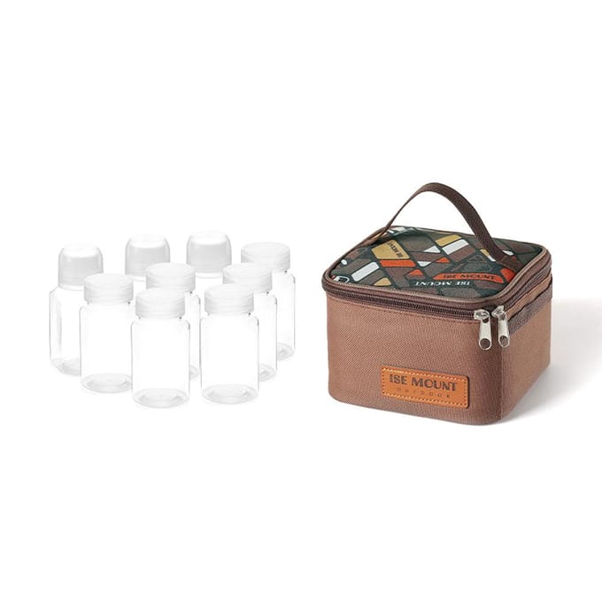 Kruidenstrooier Kruidendispenser Kruidencontainers Reiskruidenset Set met Reisopbergtas