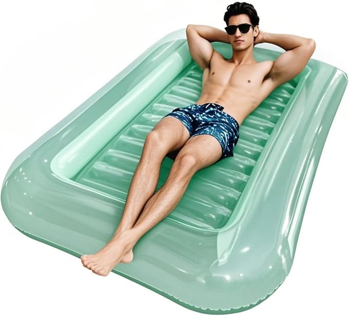 Luchtbed Zwembad - Drijvend Matras - Water Ontspanning - Verstevigd Ergonomisch - 170x110cm - Enkel Kenmerk