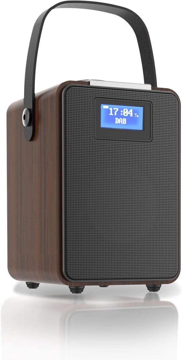 DAB+ Radio met Bluetooth, Dubbele Wekker en Oplaadbaar - Compact Keukenradio