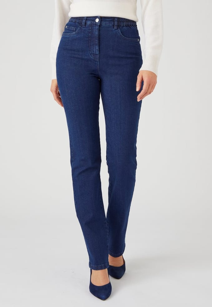 Damart - Jeans met 5 zakken - Dames - Blauw - 48