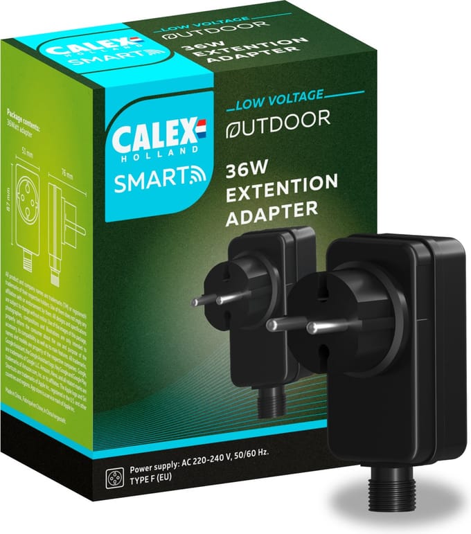 Calex Smart Outdoor - 36W adapter - IP44 - Extensie Calex 24v Outdoor