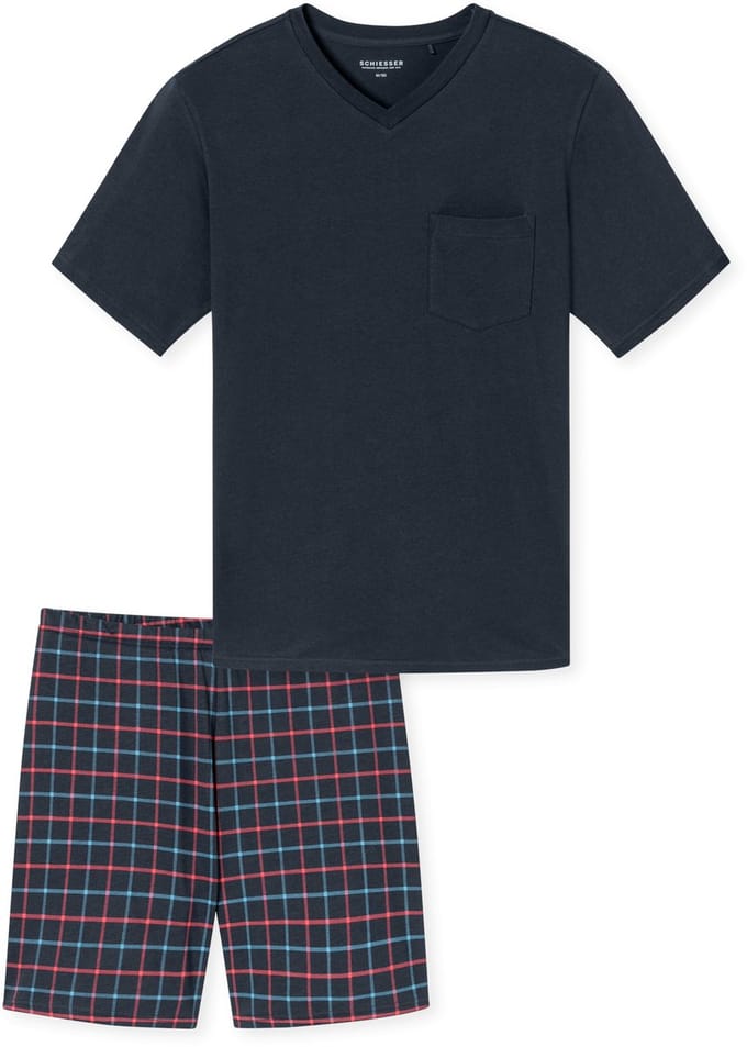 Schiesser - Comfort Essentials – Pyjama – 181153 – Navy - Maat 3XL